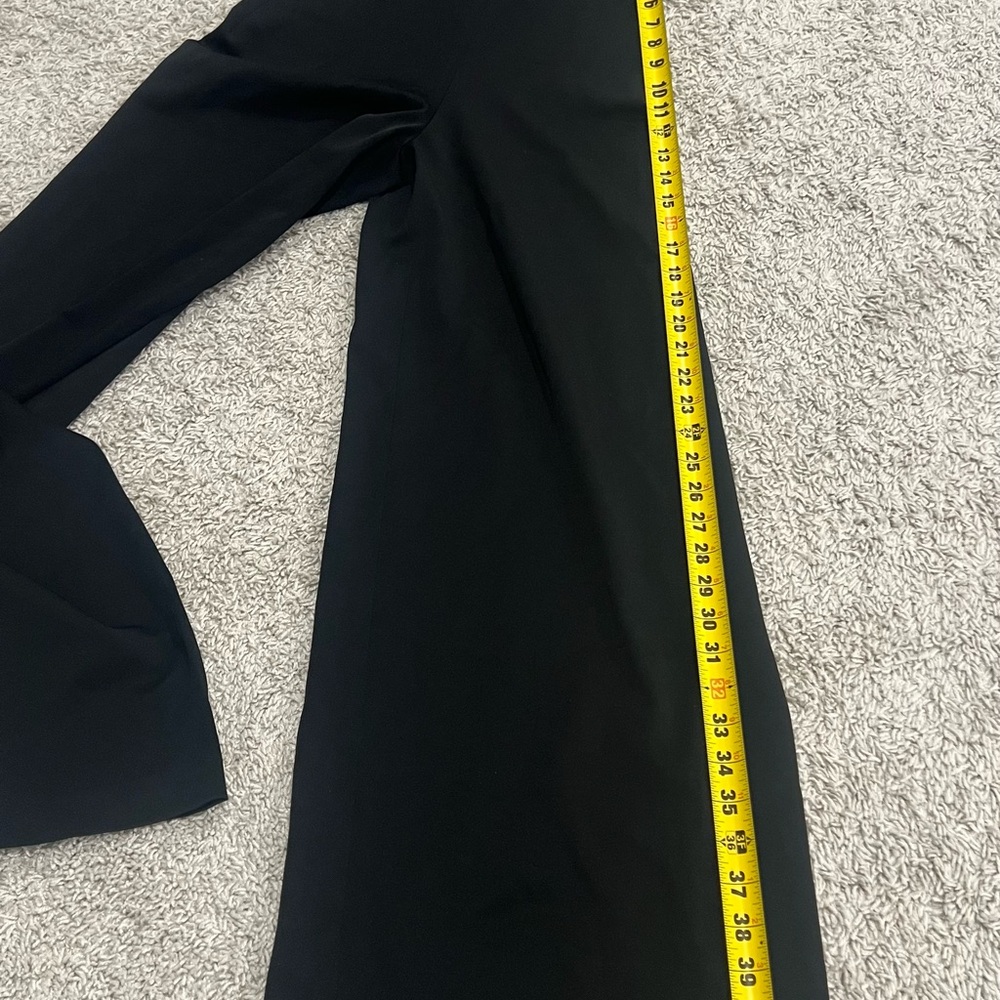 Alice + Olivia Black Wide-Leg Jumpsuit with Deep V-Neckline (FLAWED) - Picture 12 of 17